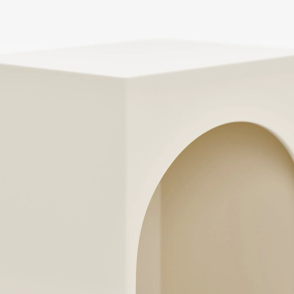 ARC | שידת לילה מעץ 40/40 ס"מ, בצורה קשתית - Image 5