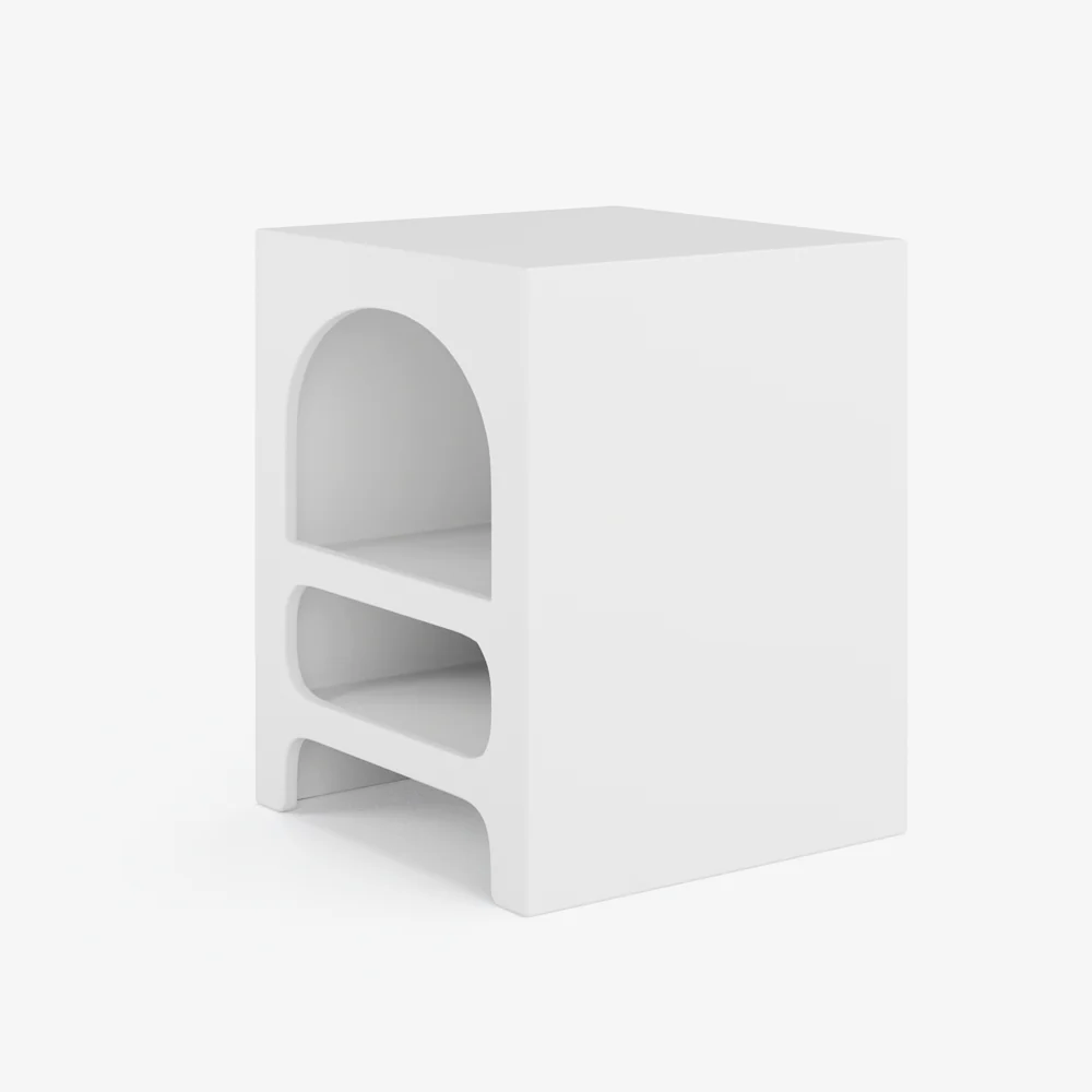 ARCOT | שידת לילה מעץ, 40/40 ס"מ, עם מדפים פתוחים - Image 5