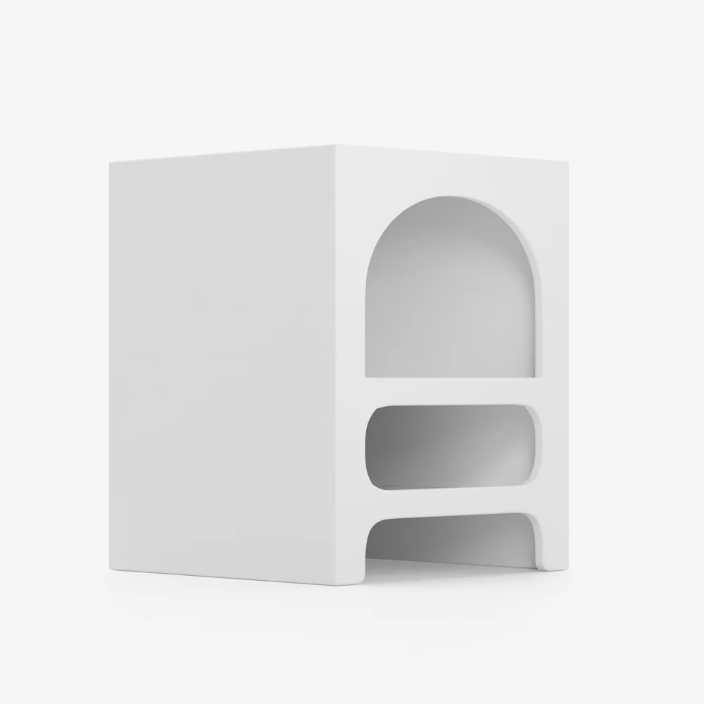 ARCOT | שידת לילה מעץ, 40/40 ס"מ, עם מדפים פתוחים - Image 7