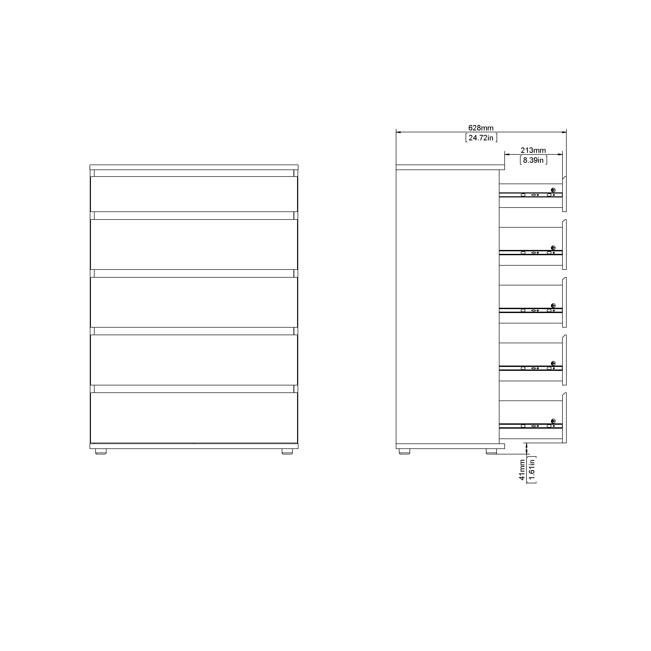 ASARO | קומודה עם 5 מגירות - Image 8