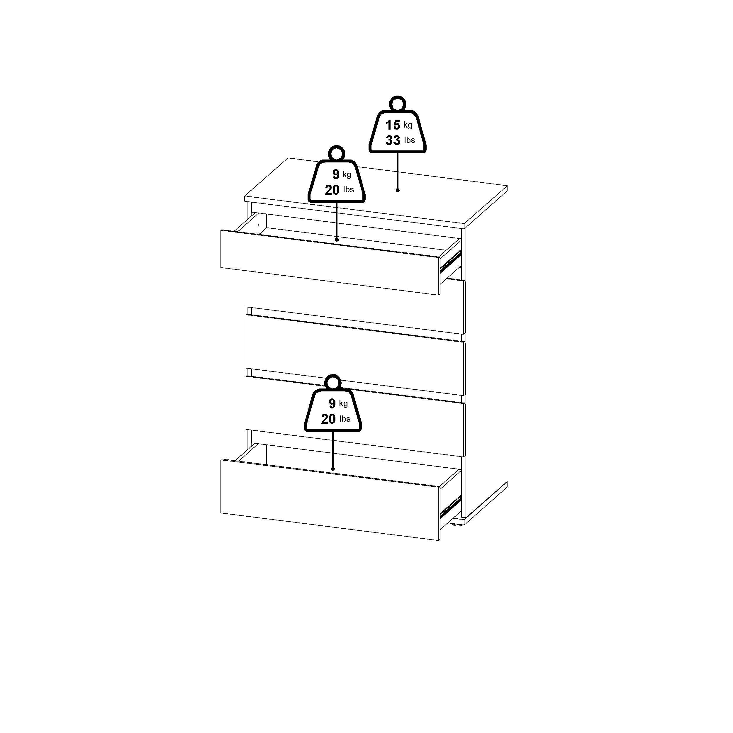 ASARO | קומודה עם 5 מגירות - Image 9