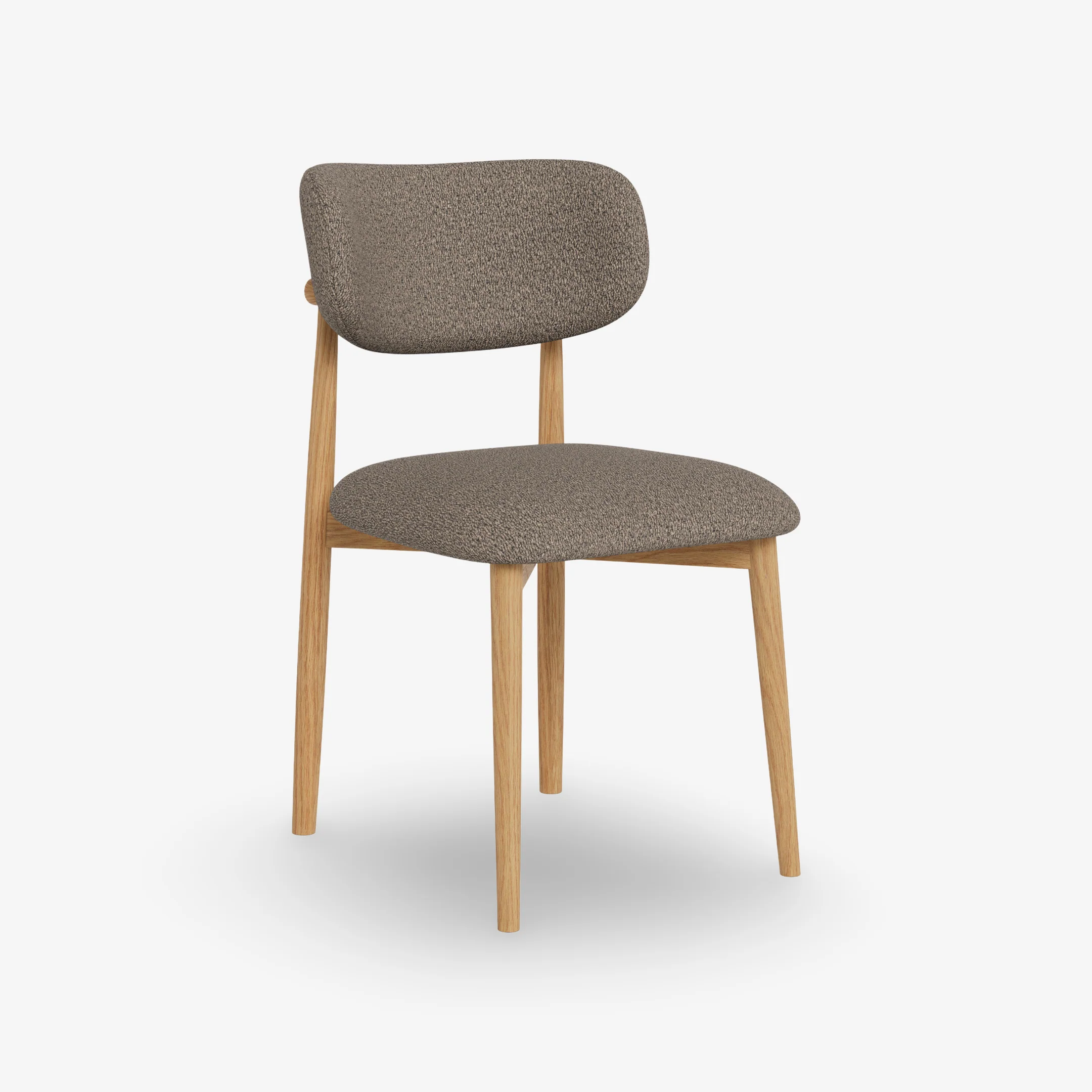 ASTER | כיסא מרופד בבד אריג בשילוב עץ