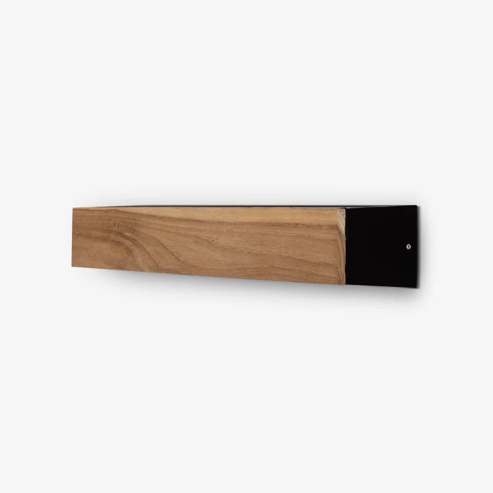 BOX | תאורת חוץ אפ דאון מעץ בשילוב גוון שחור - Image 4