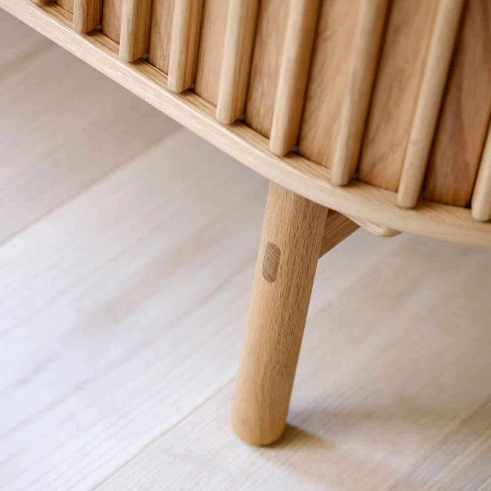 CANCO | שידת אחסון מעץ, עם 2 דלתות סלייד ומגירה - Image 8