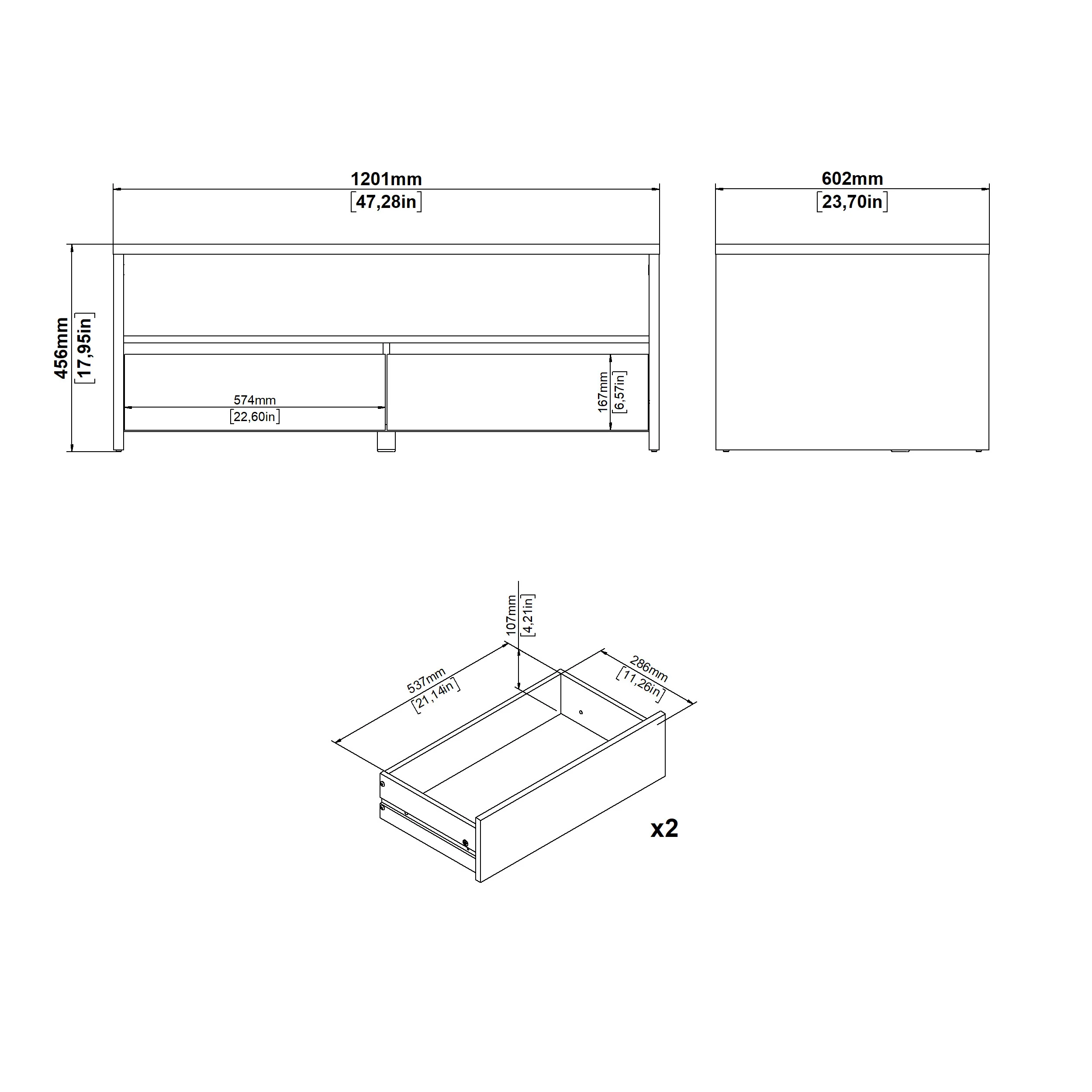 CUBO | שולחן סלון מלבני 120/60 ס"מ - Image 7
