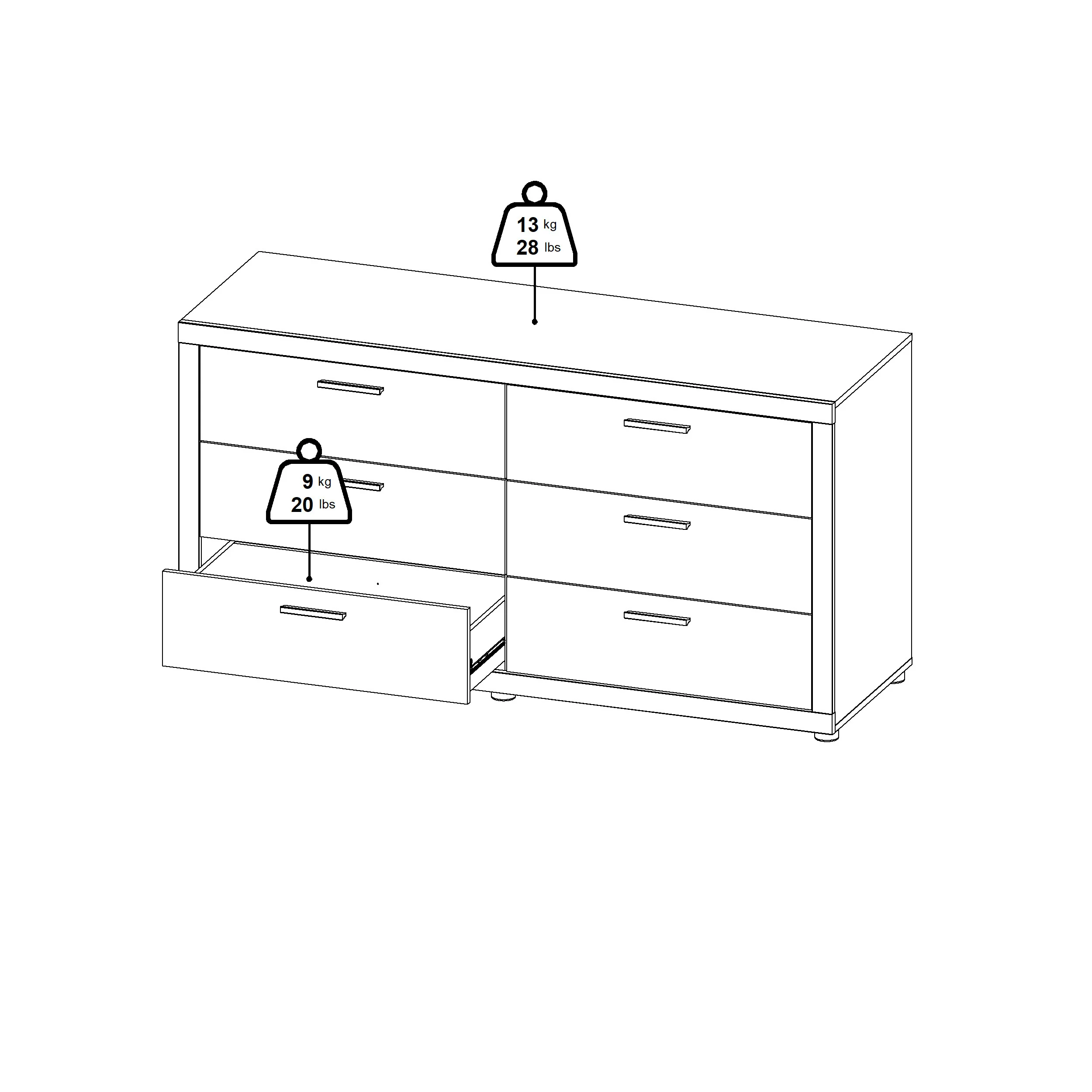 DOLO | קומודה עם 6 מגירות - Image 9