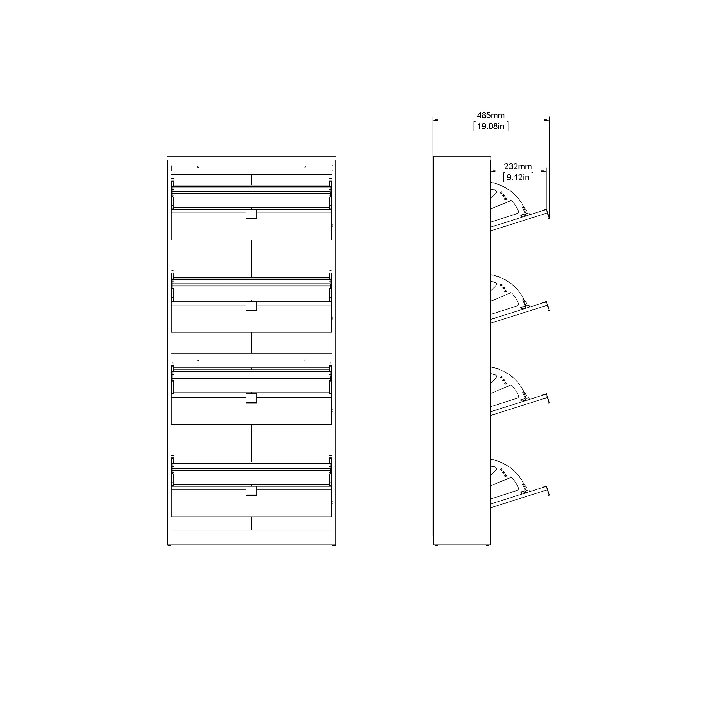 HAKONO | ארון נעליים עם 4 מגירות - Image 8