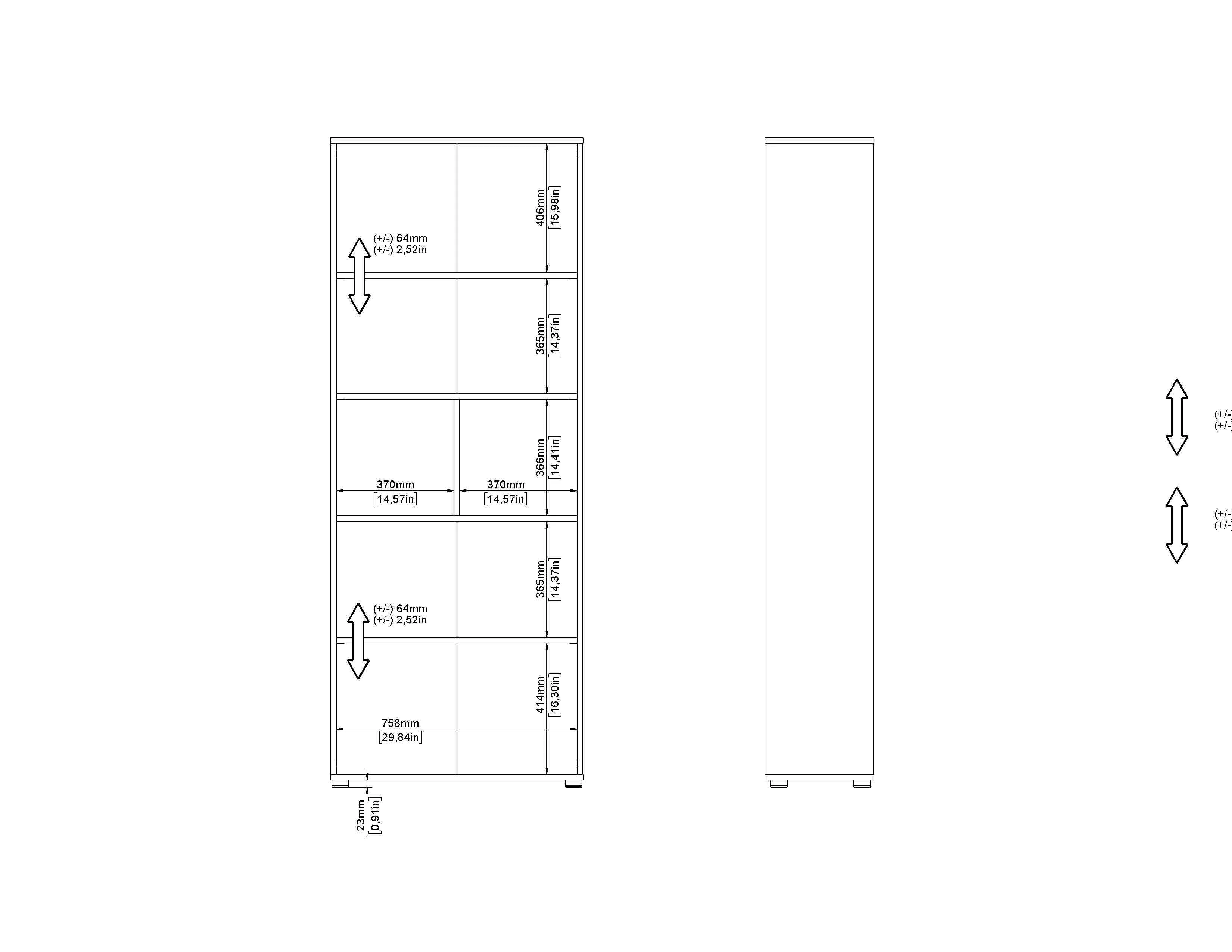 ION | ספריה עם 6 מדפים פתוחים - Image 7