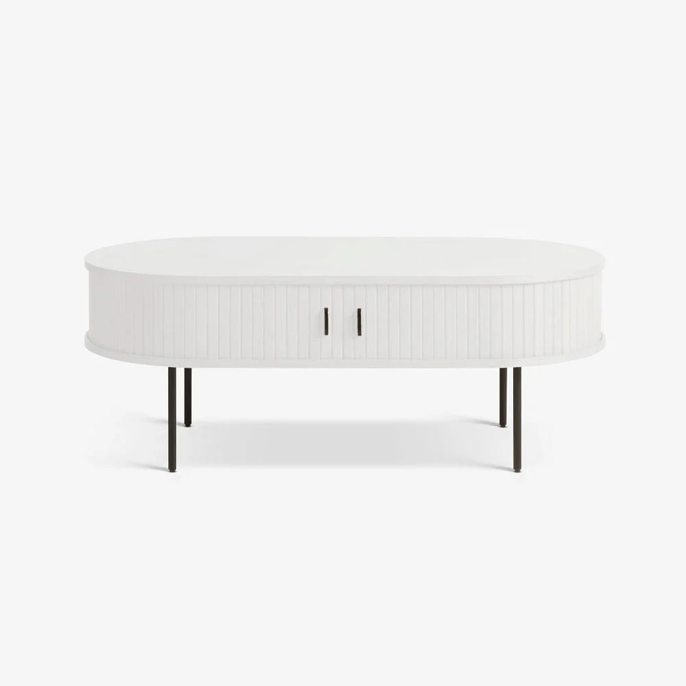KOLE | שולחן סלון אובלי מעץ ומתכת, 120/60 ס"מ - Image 17