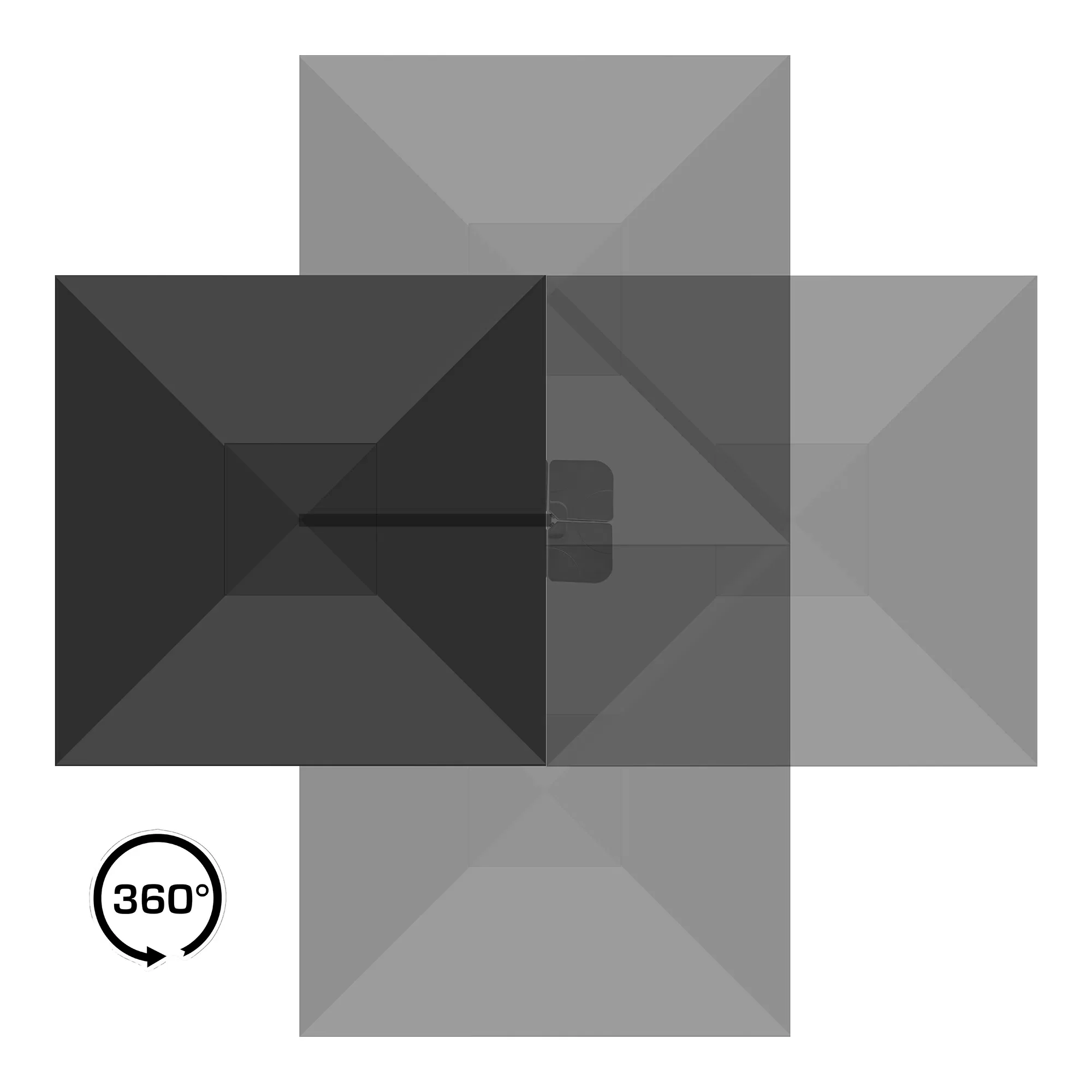 KORI | שמשייה צידית תלויה עם בסיס - Image 5