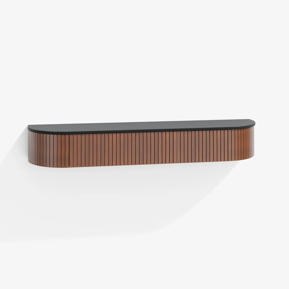 LEKOVER | מזנון מודרני צף מעץ, עם מגירות וקלאפה - Image 4