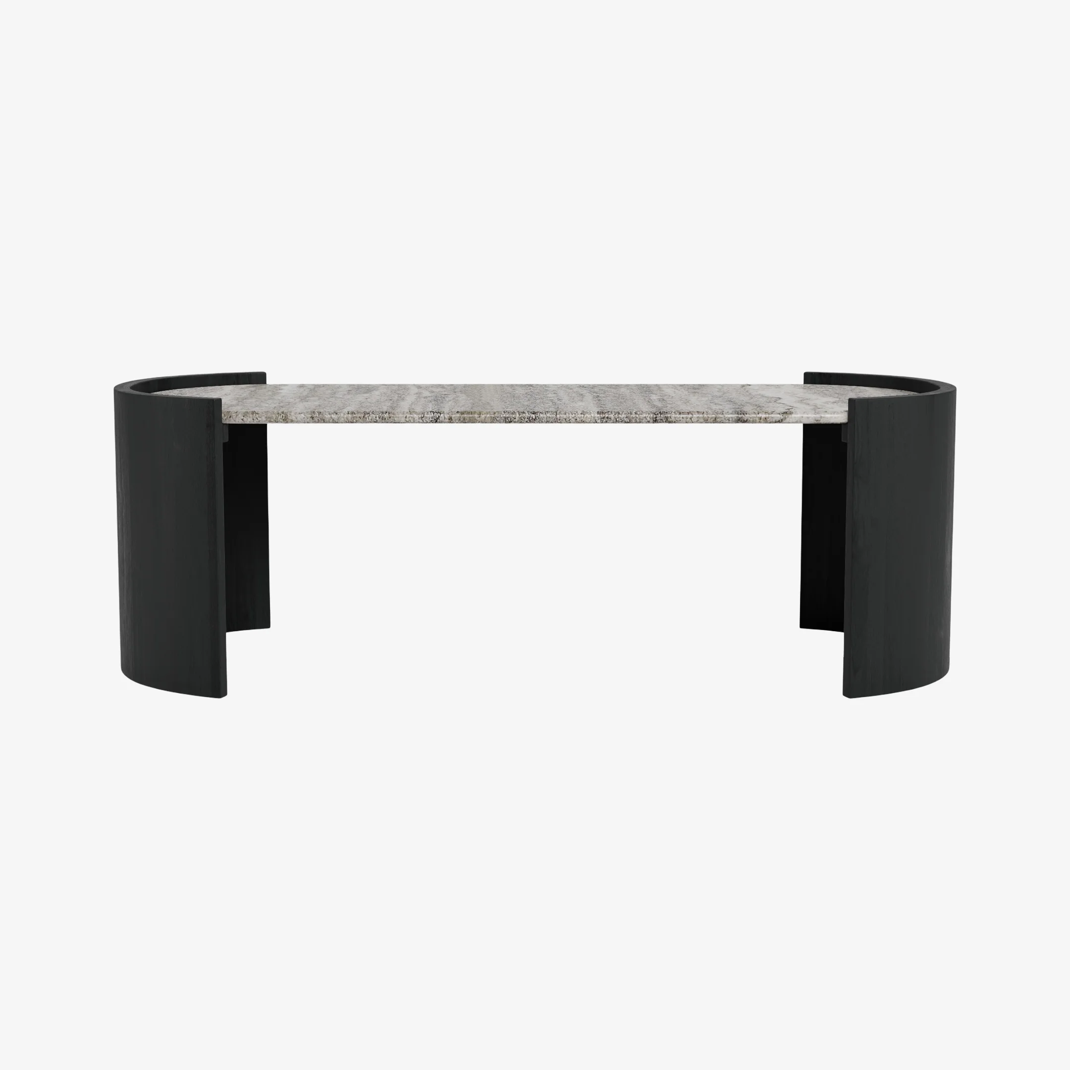 MINTO | שולחן סלון אובלי משיש ועץ מנגו, 125/60 ס"מ - Image 3