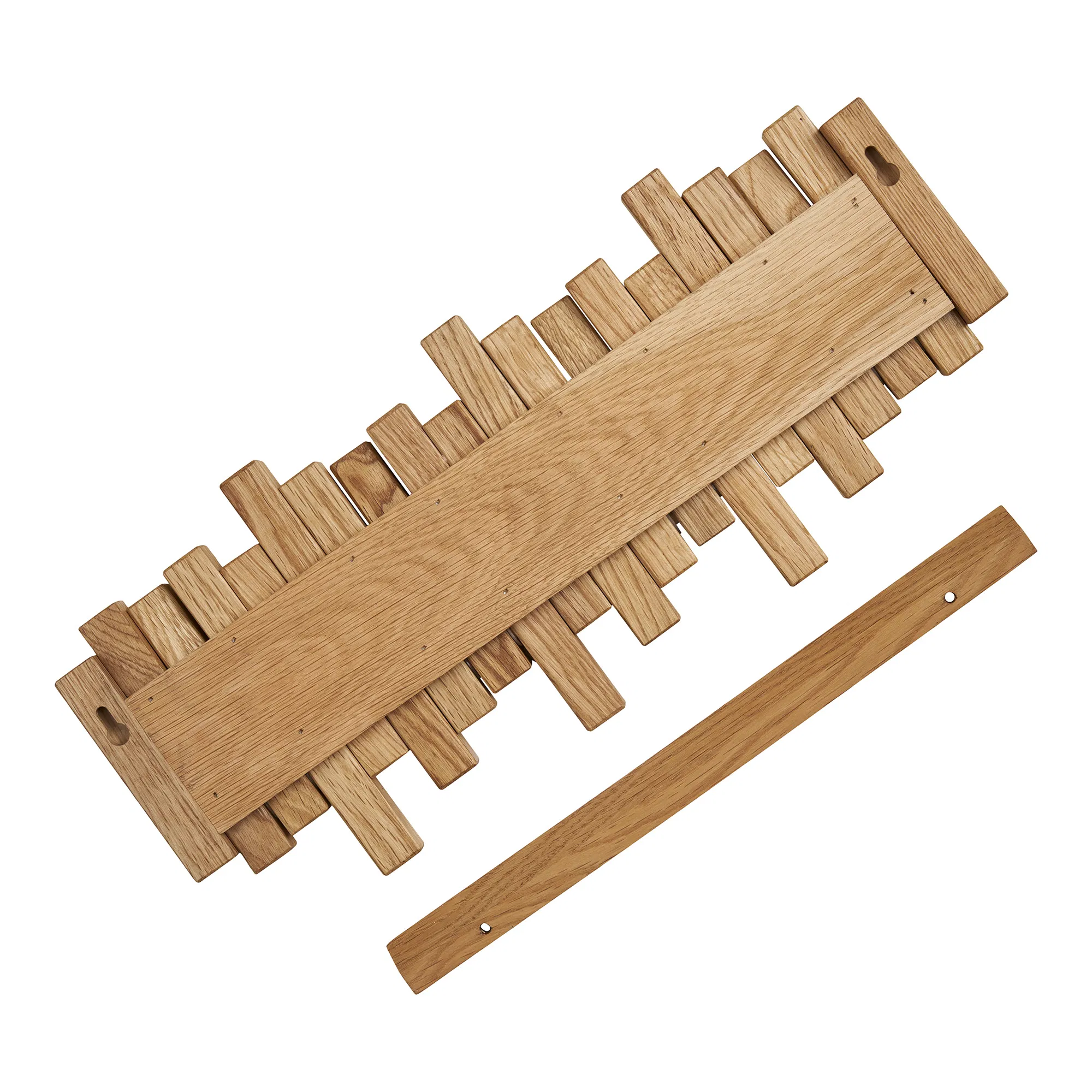 MOZOKO | יחידת תליה מעוצבת מעץ אלון מלא, 40 ס"מ - Image 6