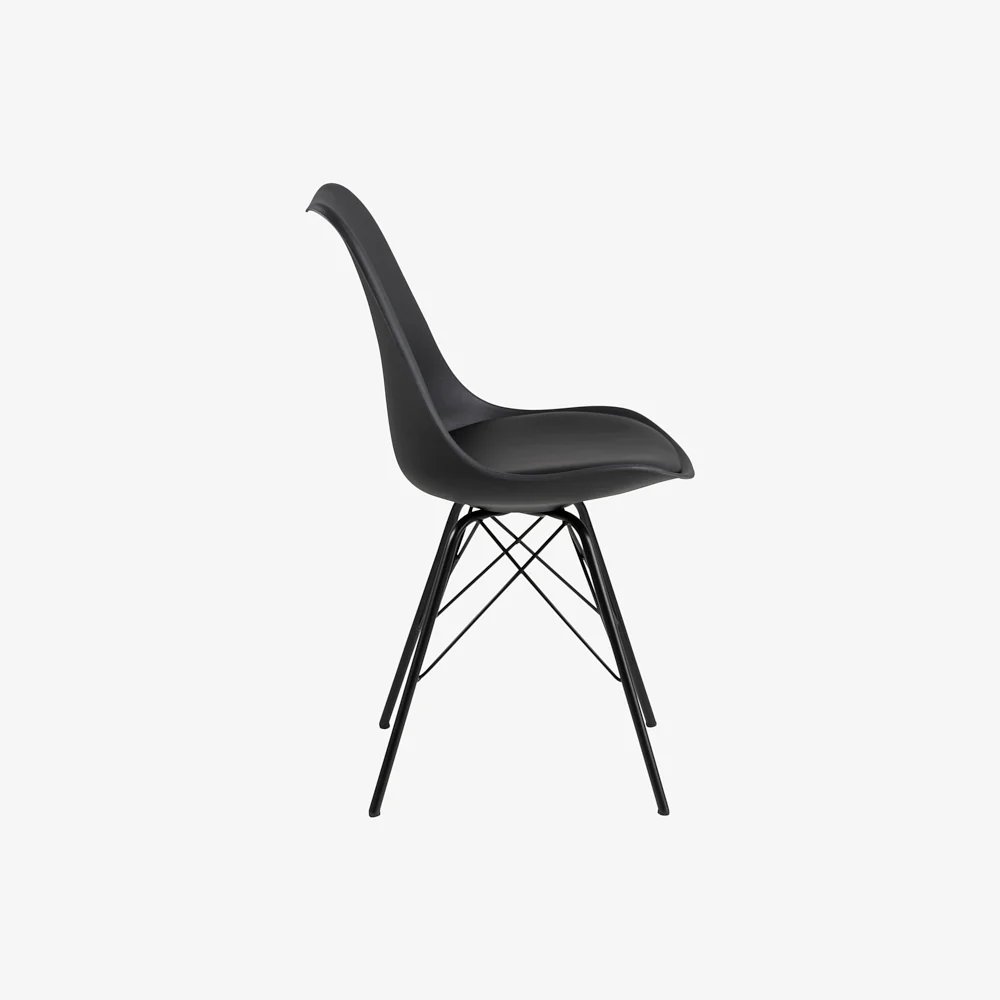 ROCK |  כיסא מודרני מרופד בבד דמוי עור - Image 4