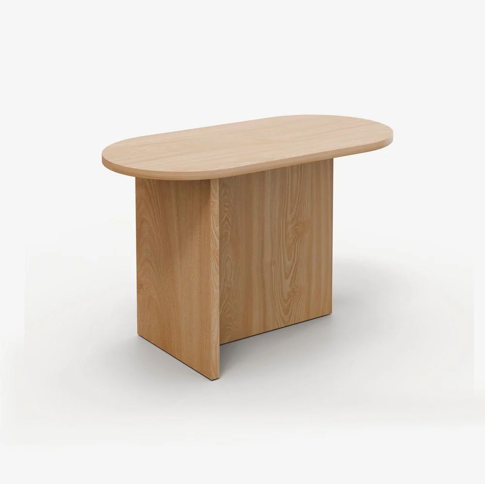 SAJA | שולחן צד אובלי מעץ, 70/35 ס"מ - Image 8