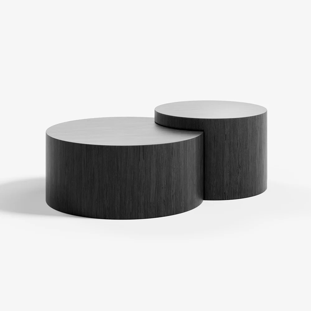 SEQUENCE | סט שולחנות סלון עגולים מעץ - Image 8